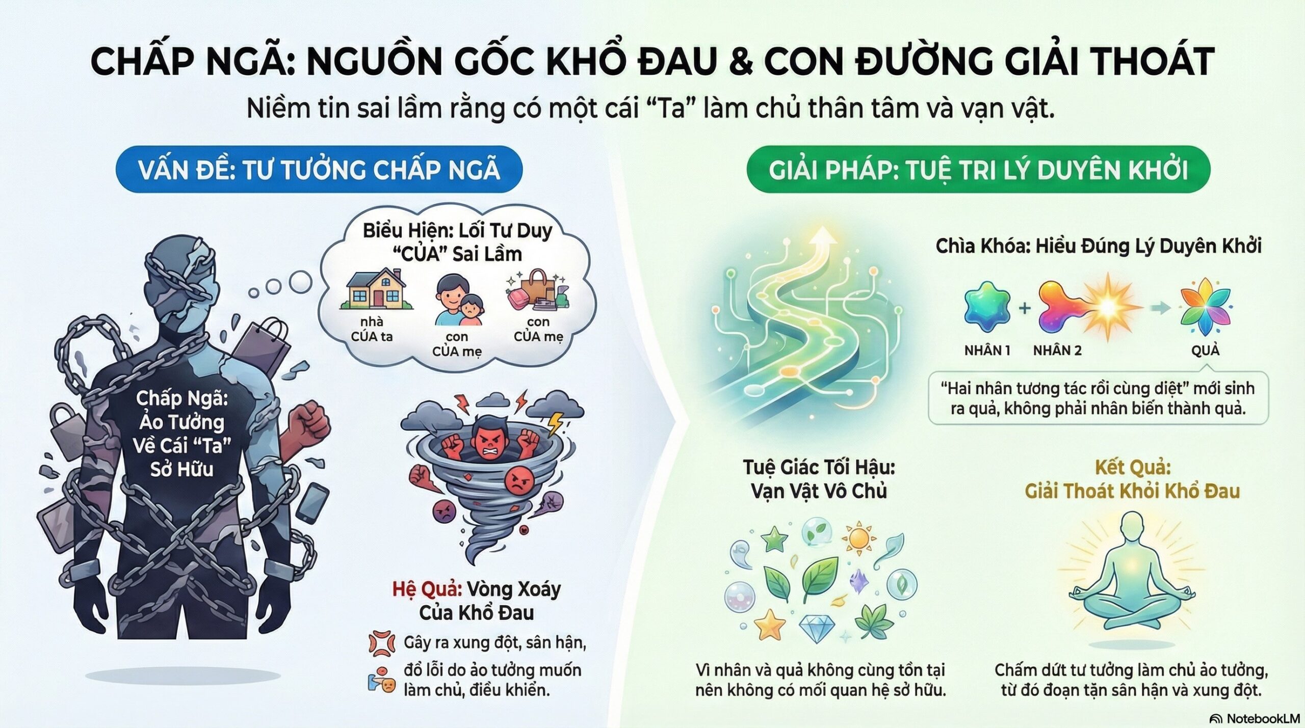 chấp ngã và cách đoạn tận bằng tuệ tri lý duyên khởi